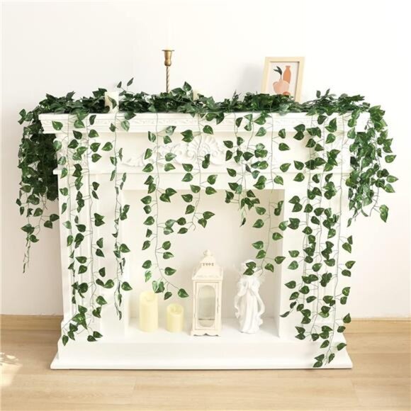 24 Pack 173ft Artificial Ivy Greenery Garland,Fake Vines Hanging Plants Backdrop - Picture 3 of 7